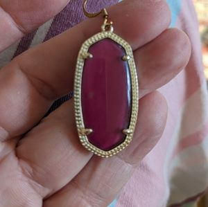 Kendra Scott Elle drop earrings in gold/maroon